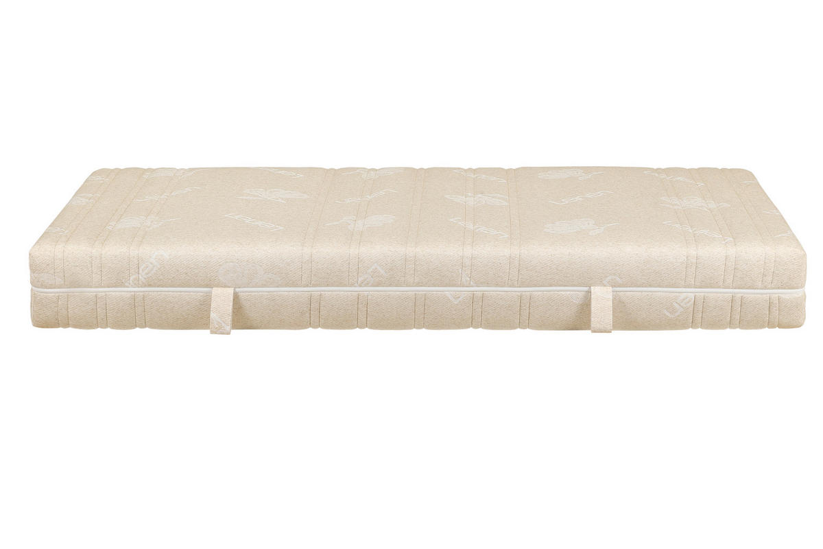 KOMFORTSCHAUMMATRATZE 90/200 cm Höhe ca. 24 cm 7 -Zonen - Beige/Naturfarben, Basics, Textil (90/200cm) - Bio:Vio