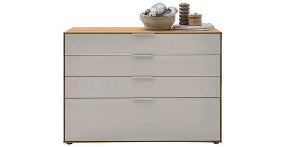 SIDEBOARD  121/88/45 cm 4 Schublade(n)  - Wildeiche/Perlmutt, Design, Holz/Holzwerkstoff (121/88/45cm) - Valnatura