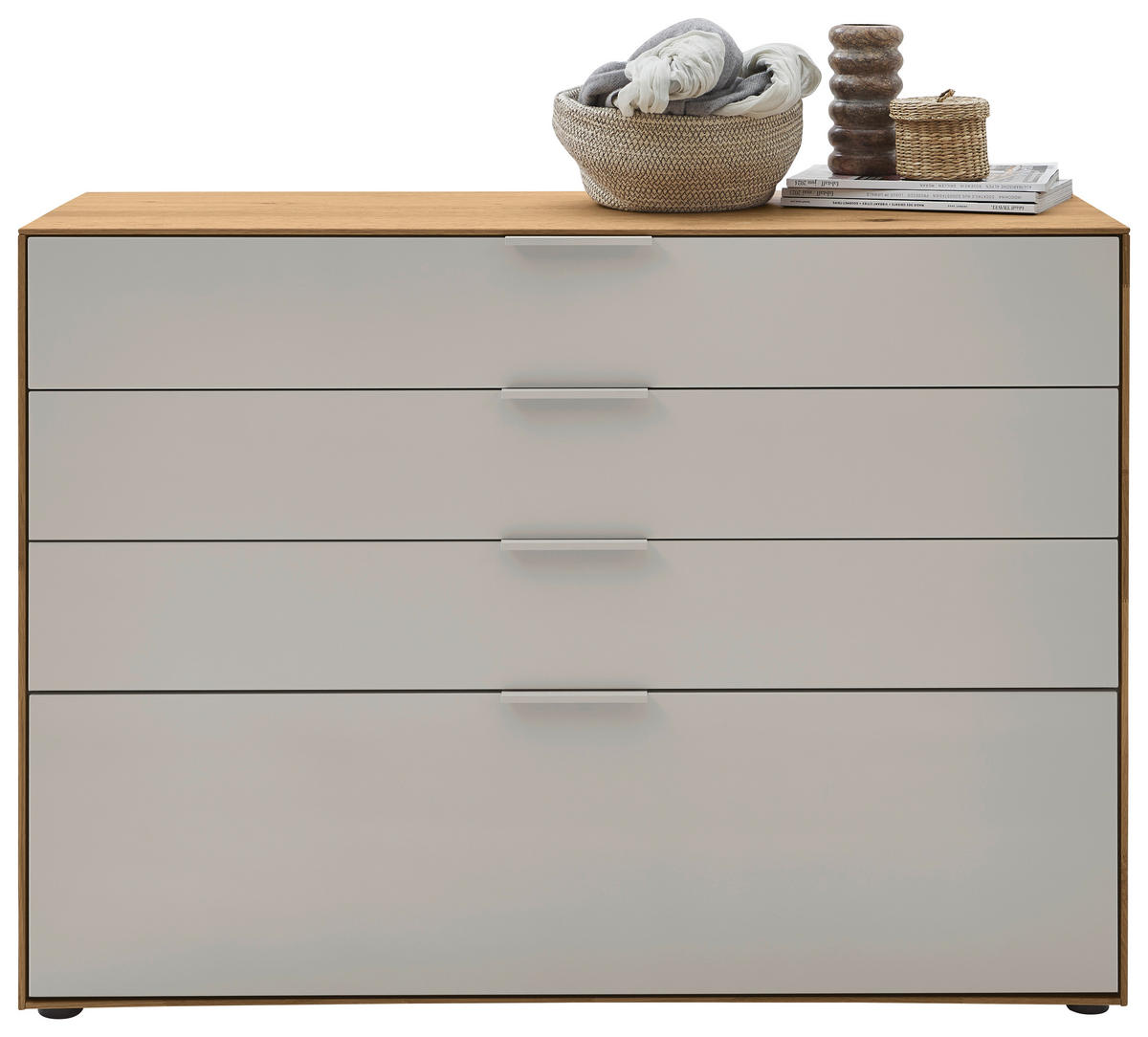 SIDEBOARD  121/88/45 cm 4 Schublade(n)  - Wildeiche/Perlmutt, Design, Holz/Holzwerkstoff (121/88/45cm) - Valnatura