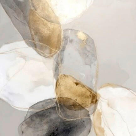 Euroart Metallbild Organic Shapes VI Mehrfarbig 30x30x2 cm