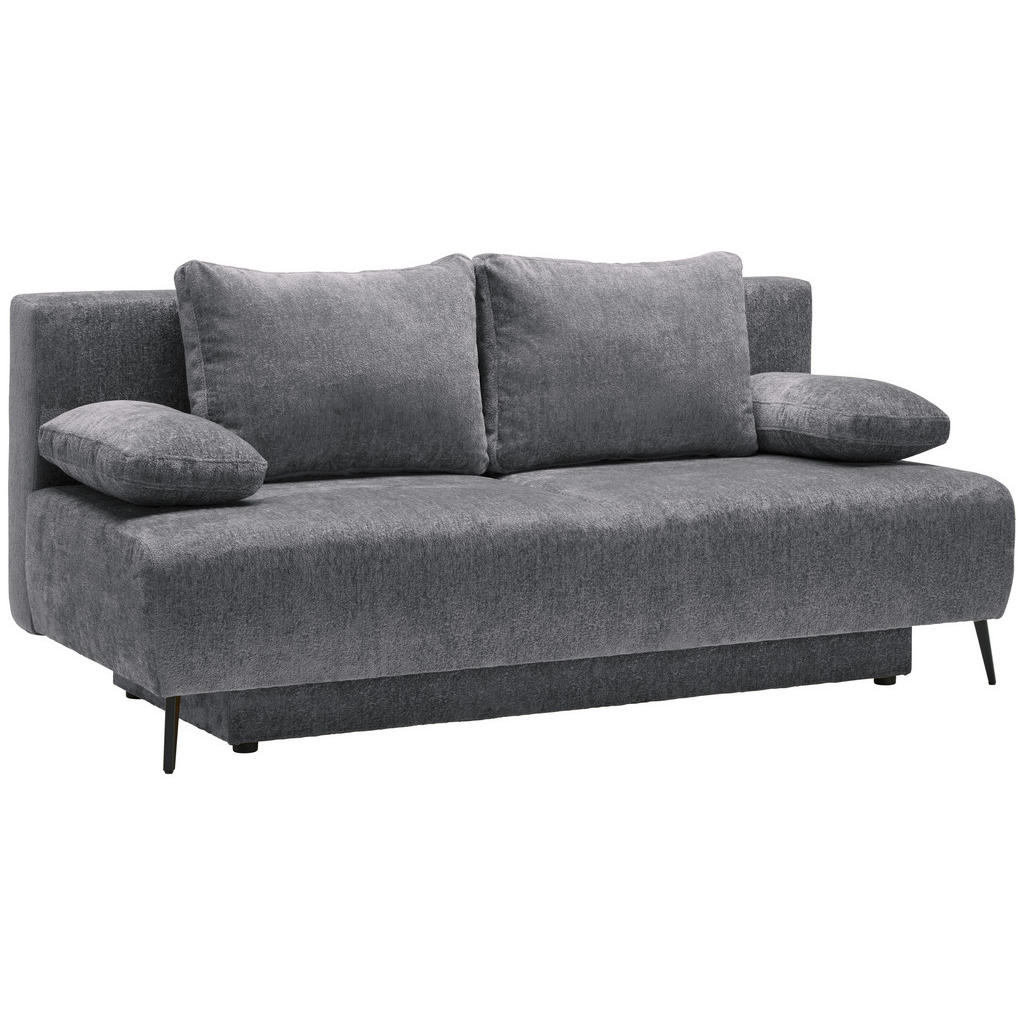 Thumbnail - Ti'me Schlafsofa, Grau, Textil, 2-Sitzer, Füllung: Hohlfaser,Hohlfaser, 200x90x100 cm, Liegefunktion, Rücken echt, Wohnz...
