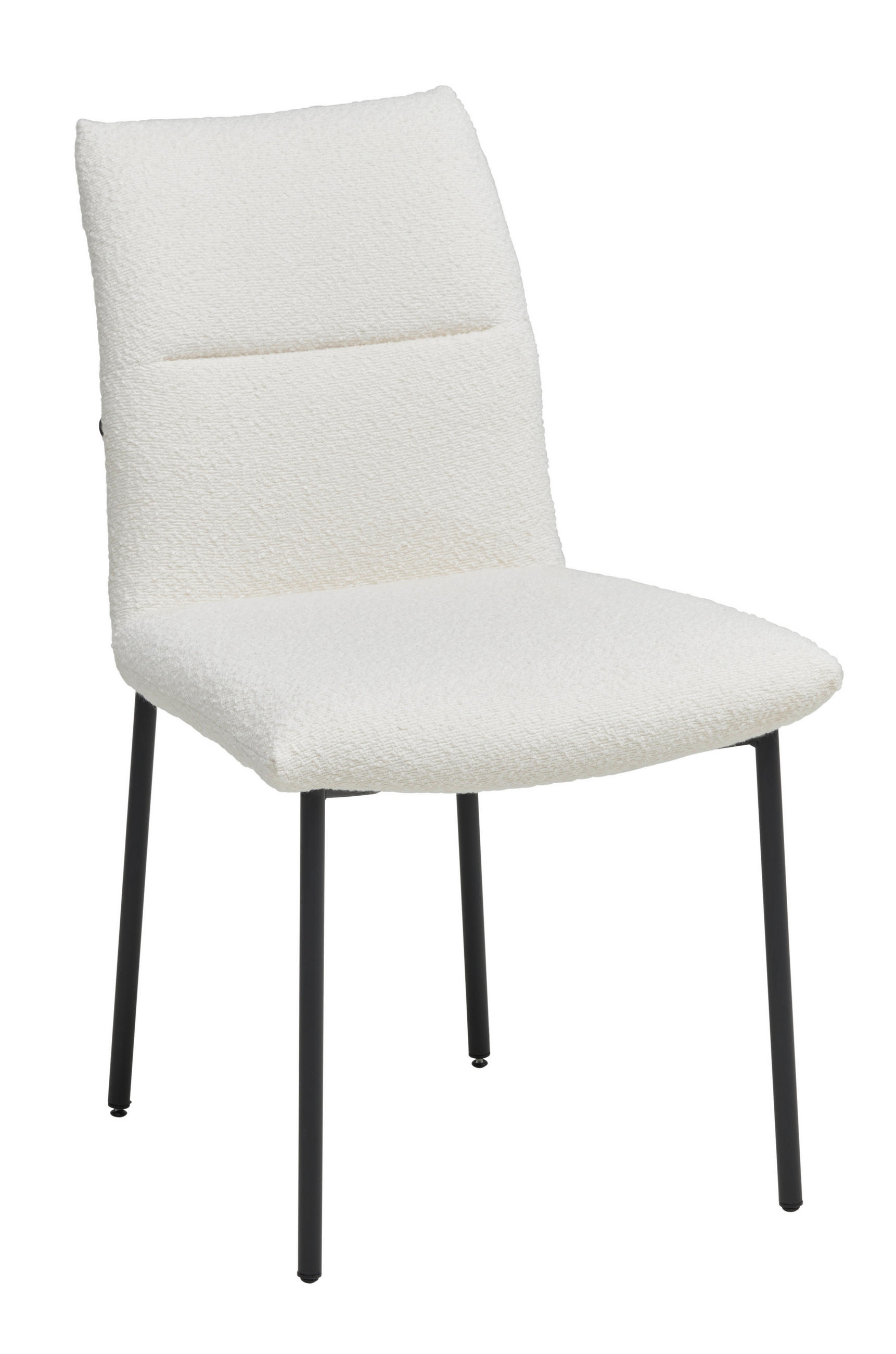 STUHL   Bouclé  Schwarz, Beige  - Beige/Schwarz, MODERN, Textil/Metall (50/85/62cm) - Hom`in