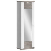 GARDEROBENSCHRANK  in 65/206,6/41,6 cm  - Chromfarben/Eichefarben, Design, Holzwerkstoff/Metall (65/206,6/41,6cm) - Xora