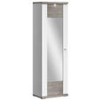 GARDEROBENSCHRANK  in 65/206,6/41,6 cm  - Chromfarben/Eichefarben, Design, Holzwerkstoff/Metall (65/206,6/41,6cm) - Xora