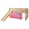 SPIELBETT Kiefer massiv 90/200 cm Kieferfarben, Pink  - Pink/Kieferfarben, Natur, Holz (90/200cm) - MID.YOU