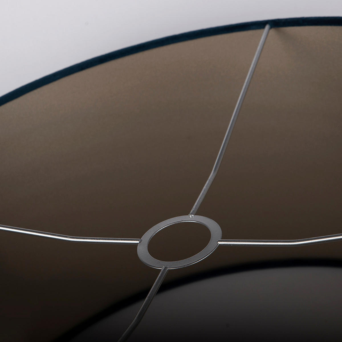 LEUCHTENSCHIRM Velour {item..attr('I-DIMENSION'),[ ]}{itemattr('O-DIMENSION'),[ ]} - Dunkelblau, Basics, Textil/Metall (50/25cm)