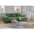 ECKSOFA in Cord Olivgrün  311/176 cm  - Schwarz/Olivgrün, KONVENTIONELL, Textil/Metall (311/176cm) - Carryhome