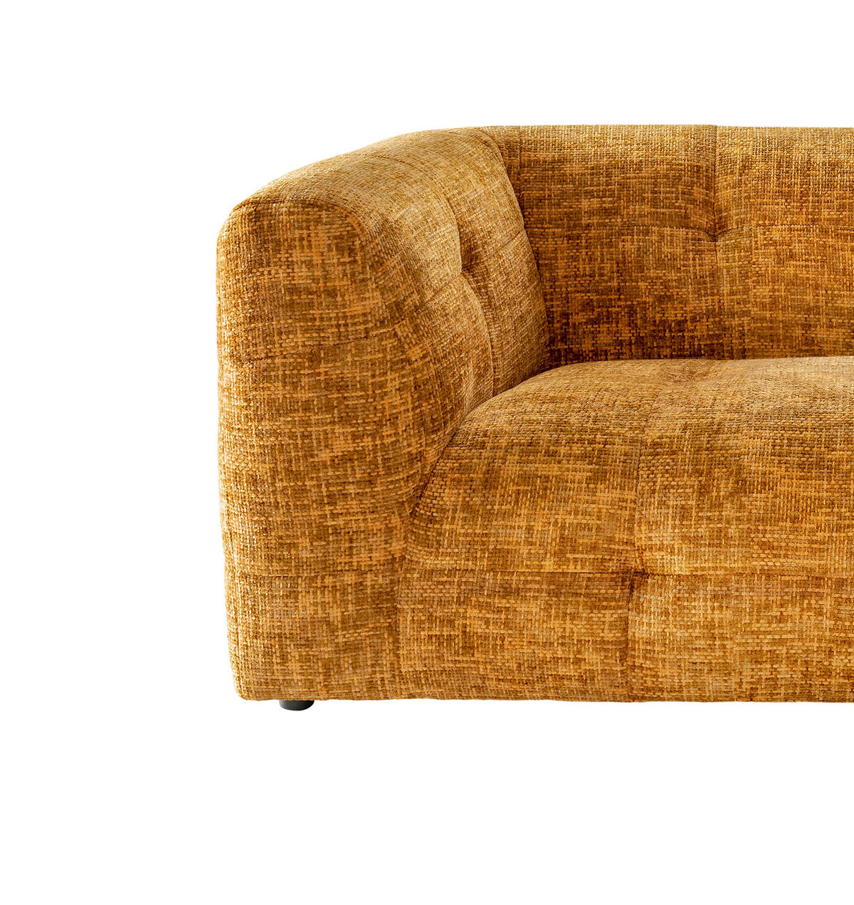 2,5-SITZER in Struktur Goldfarben  - Goldfarben/Schwarz, Design, Kunststoff/Textil (218/72/95cm) - Livetastic