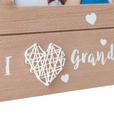 BILDERRAHMEN 21/21/2,4 cm  - Braun/Weiß, Trend, Holzwerkstoff/Textil (21/21/2,4cm) - My Baby Lou