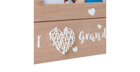 BILDERRAHMEN 21/21/2,4 cm - Braun/Weiß, Trend, Holzwerkstoff/Textil (21/21/2,4cm) - My Baby Lou