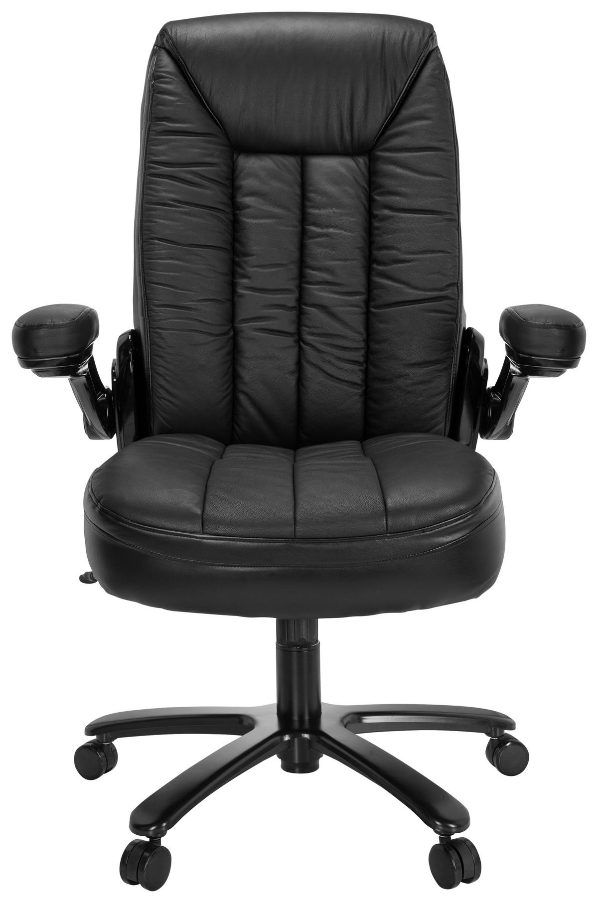 CHEFSESSEL  in Lederlook Schwarz  - Schwarz, MODERN, Leder/Kunststoff (85/122/82cm) - MID.YOU