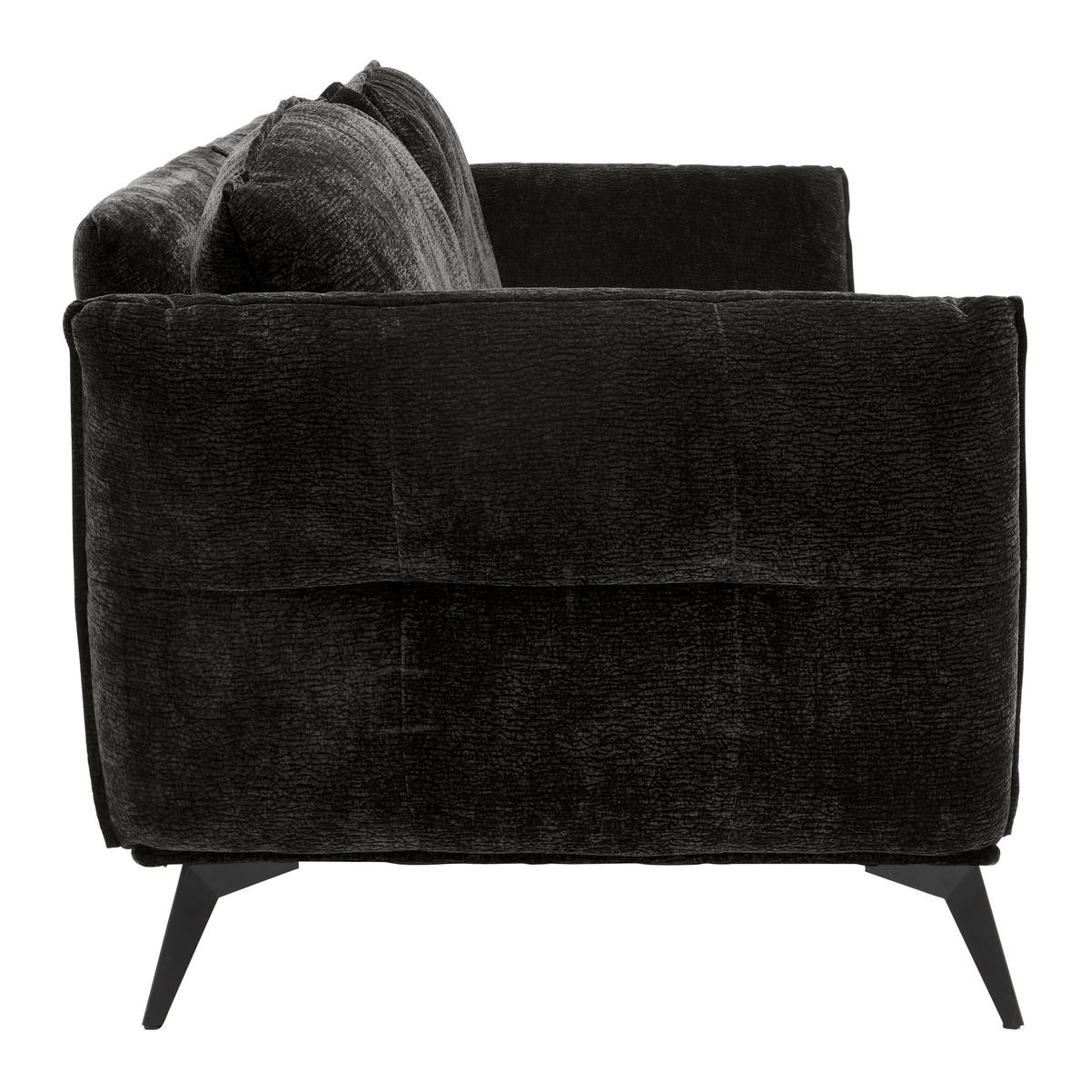 MEGASOFA Flachgewebe Dunkelbraun  - Dunkelbraun/Schwarz, Modern, Textil/Metall (272/87/107cm) - MID.YOU