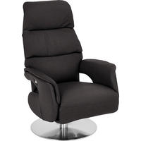 RELAXSESSEL in Leder Dunkelbraun  - Dunkelbraun, Design, Leder/Metall (71/112/80cm) - Welnova