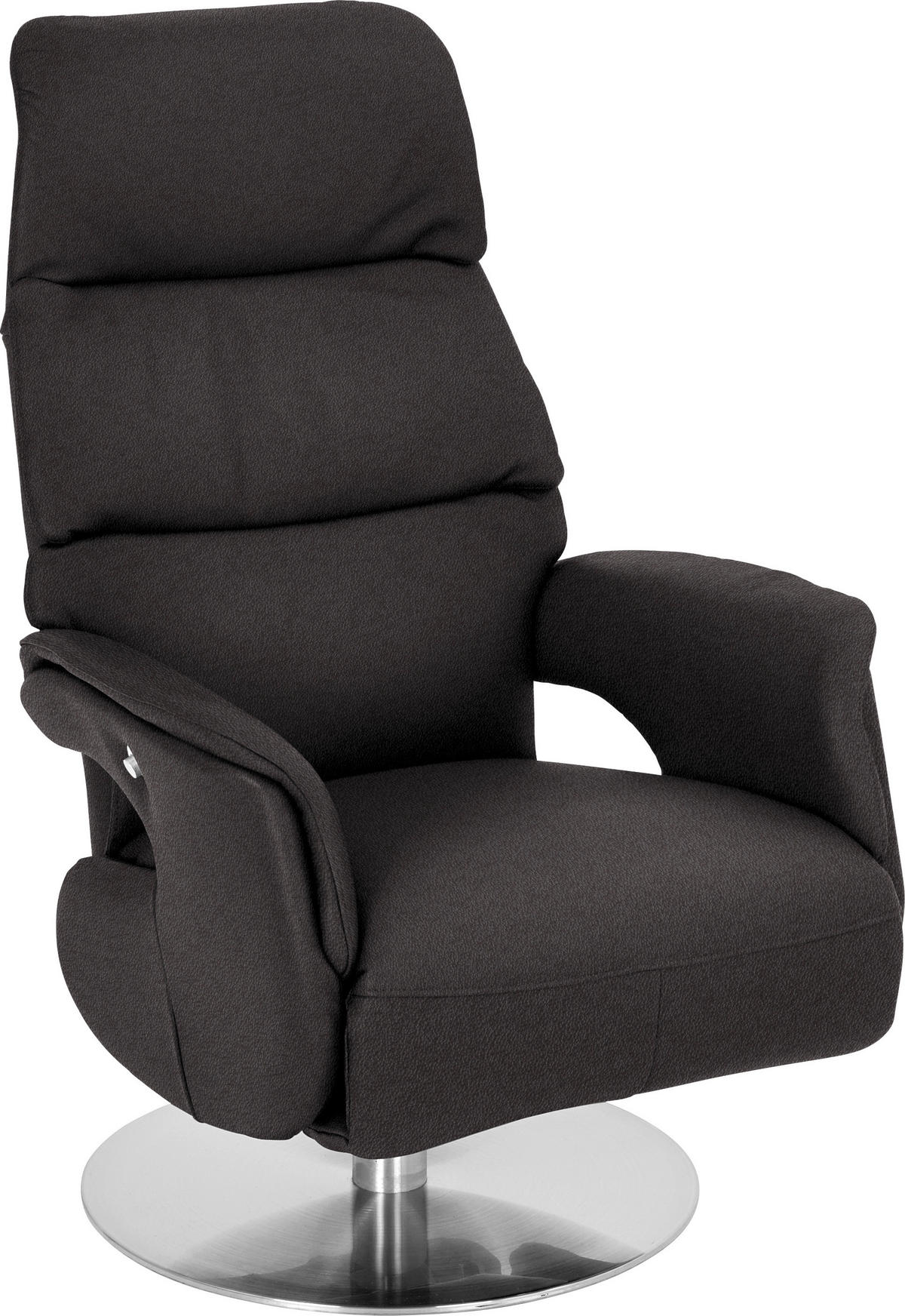 RELAXSESSEL in Leder Dunkelbraun  - Dunkelbraun, Design, Leder/Metall (71/112/80cm) - Welnova