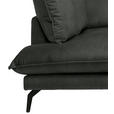 ECKSOFA in Samt Schwarz  - Schwarz, Design, Textil/Metall (200/241cm) - Carryhome