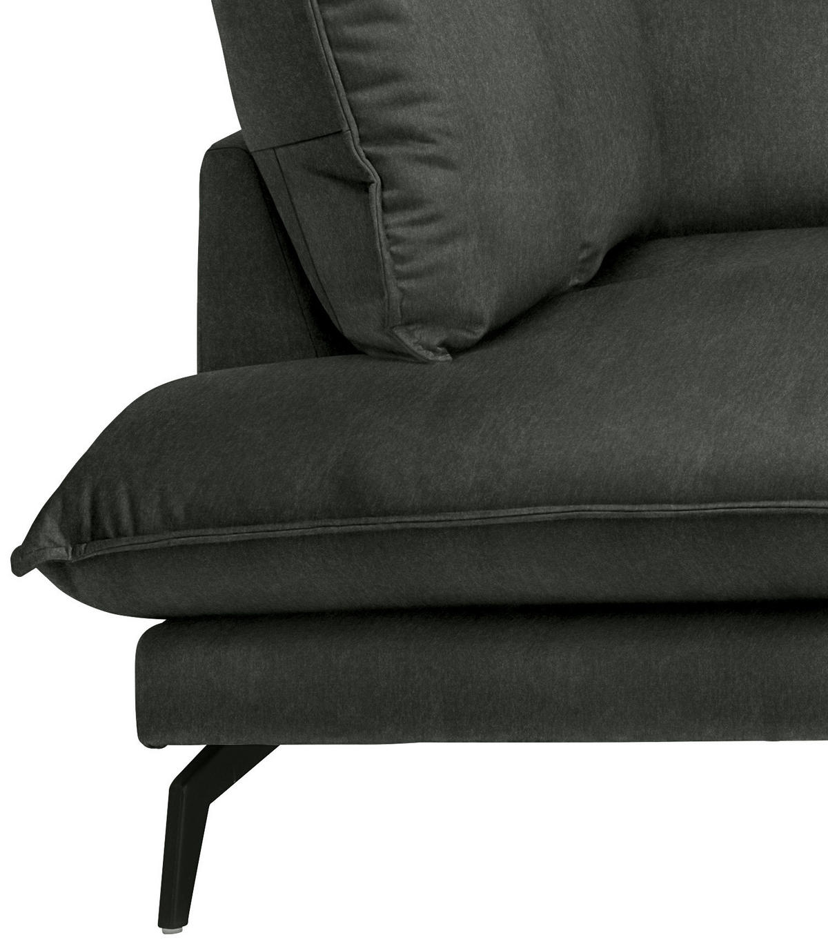 CloseUp von Carryhome ECKSOFA Schwarz Samt.