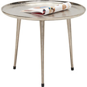 BEISTELLTISCH in Metall 58/48 cm - Nickelfarben, Design, Metall (58/48cm) - Xora