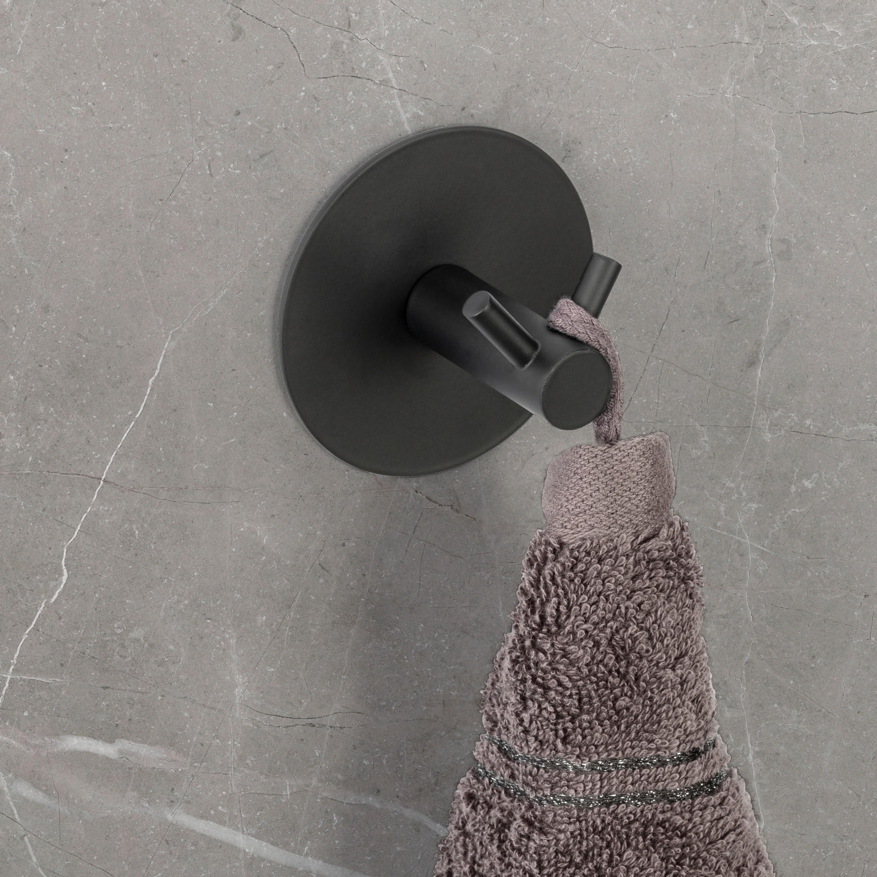 HAKEN  in Schwarz  - Schwarz, KONVENTIONELL, Metall (7/7/5cm) - Schöner Wohnen