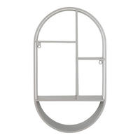VÄGGHYLLPLAN 35/60/15 cm  - grå, Design, metall (35/60/15cm)