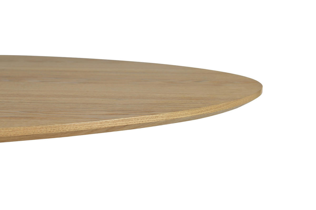 ESSTISCH 180/90/75 cm Echtholz, Nachbildung  Holz, Holzwerkstoff oval Eichefarben  - Eichefarben, Design, Holz/Holzwerkstoff (180/90/75cm) - VanDerken