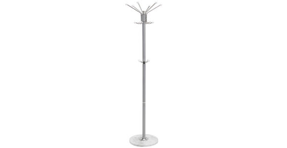KLEIDERSTÄNDER in Silberfarben 37/172/37 cm - Silberfarben, Basics, Kunststoff/Stein (37/172/37cm) - Carryhome