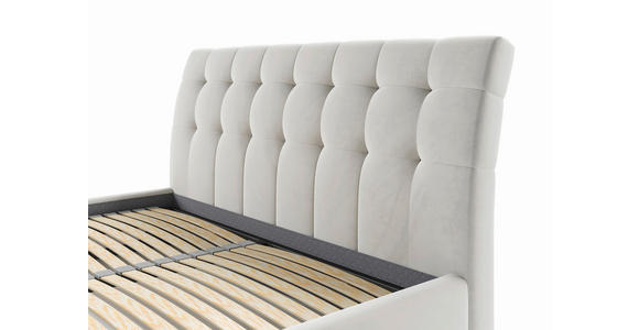 POLSTERBETT Lattenrost, Bettkasten Beige, Ecru 160/200 cm - Ecru/Eichefarben, KONVENTIONELL, Holz/Textil (160/200cm) - Hom`in