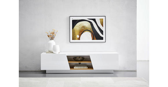 LOWBOARD  in 160/41/40 cm  - Eichefarben/Weiß, Design, Holzwerkstoff (160/41/40cm) - Carryhome