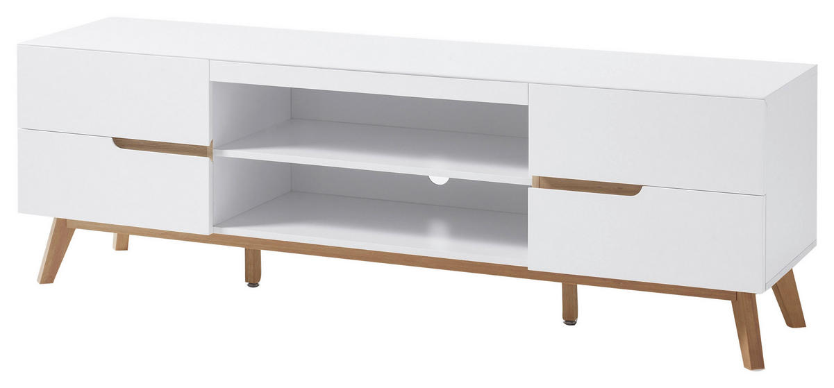 LOWBOARD Cervo  in 169/56/40 cm  - Eichefarben/Weiß, Design, Holz/Holzwerkstoff (169/56/40cm)