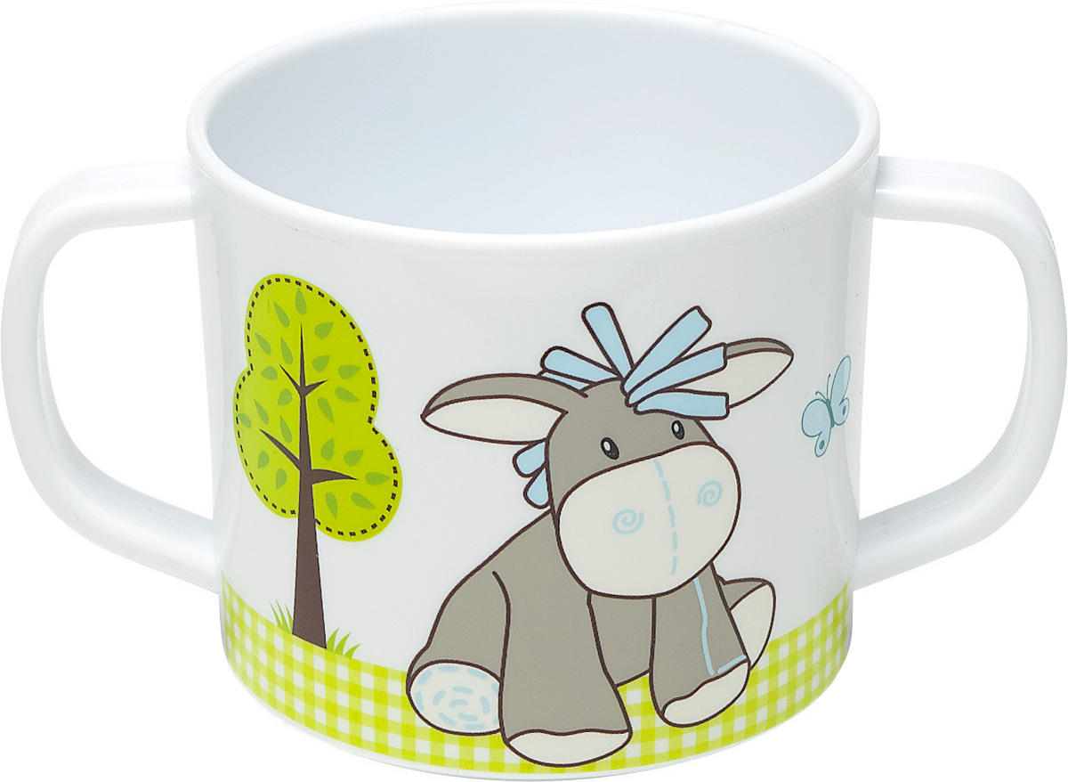 KINDERBECHER  - Blau/Weiss, Trend, Kunststoff (7,5/10cm) - My Baby Lou