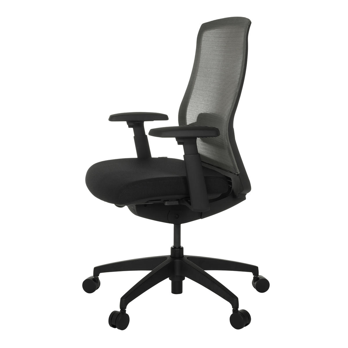 OTOČNÁ ŽIDLE, síťovina, černá - černá, Moderní, textil/plast (65/95 - 103/70cm) - MID.YOU