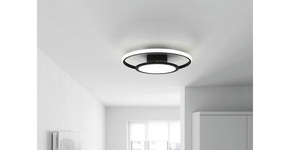LED-DECKENLEUCHTE 55/54/10 cm - Schwarz/Weiß, Trend, Kunststoff/Metall (55/54/10cm) - Novel