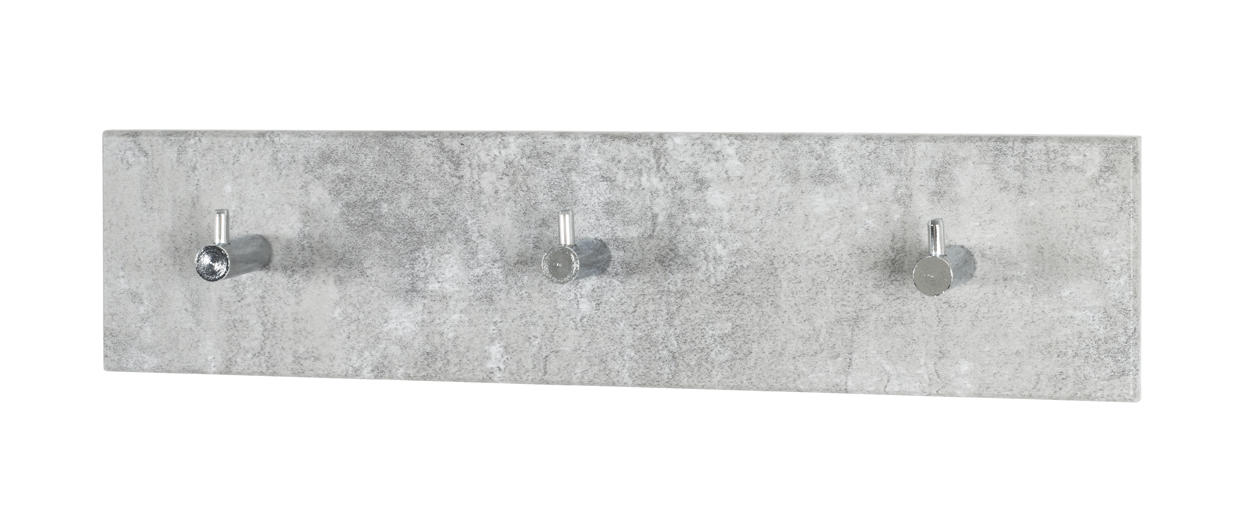 GARDEROBA ZIDNA   boje kroma, svijetlo siva  drvo, metal  - boje kroma/svijetlo siva, Design, drvo/metal (34/5/8cm) - Modern Living