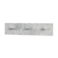 GARDEROBA ZIDNA   boje kroma, svijetlo siva  drvo, metal  - boje kroma/svijetlo siva, Design, drvo/metal (34/5/8cm) - Modern Living