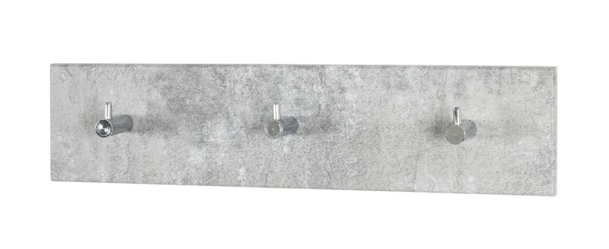 GARDEROBA ZIDNA   boje kroma, svijetlo siva  drvo, metal  - boje kroma/svijetlo siva, Design, drvo/metal (34/5/8cm) - Modern Living