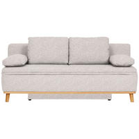 SCHLAFSOFA in Webstoff Hellgrau  - Hellgrau/Naturfarben, Konventionell, Holz/Textil (203/95/96cm) - Venda