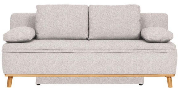 SCHLAFSOFA in Webstoff Hellgrau  - Hellgrau/Naturfarben, KONVENTIONELL, Holz/Textil (203/95/96cm) - Venda