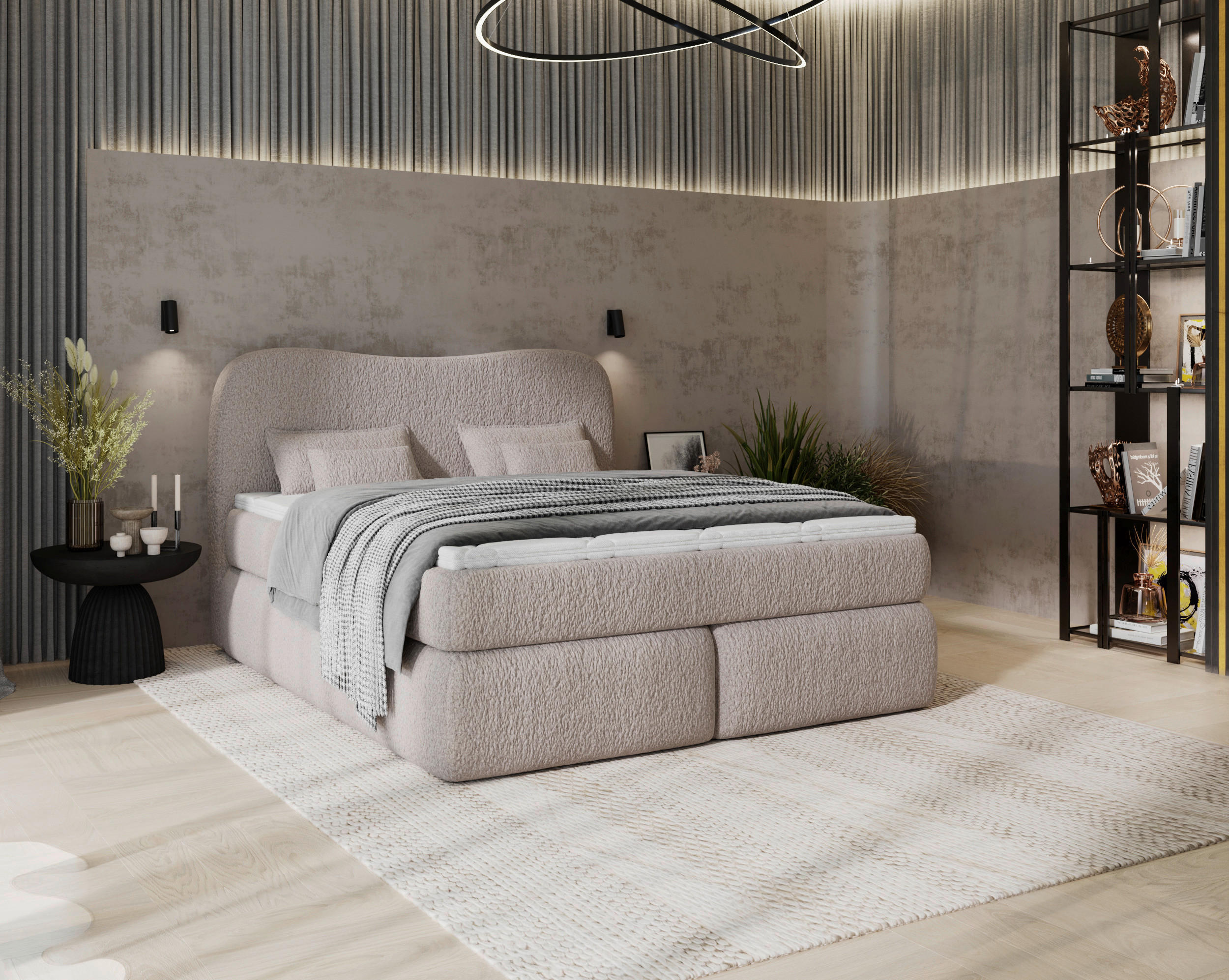 Boxspringbett Mit Topper 180x200 Isla