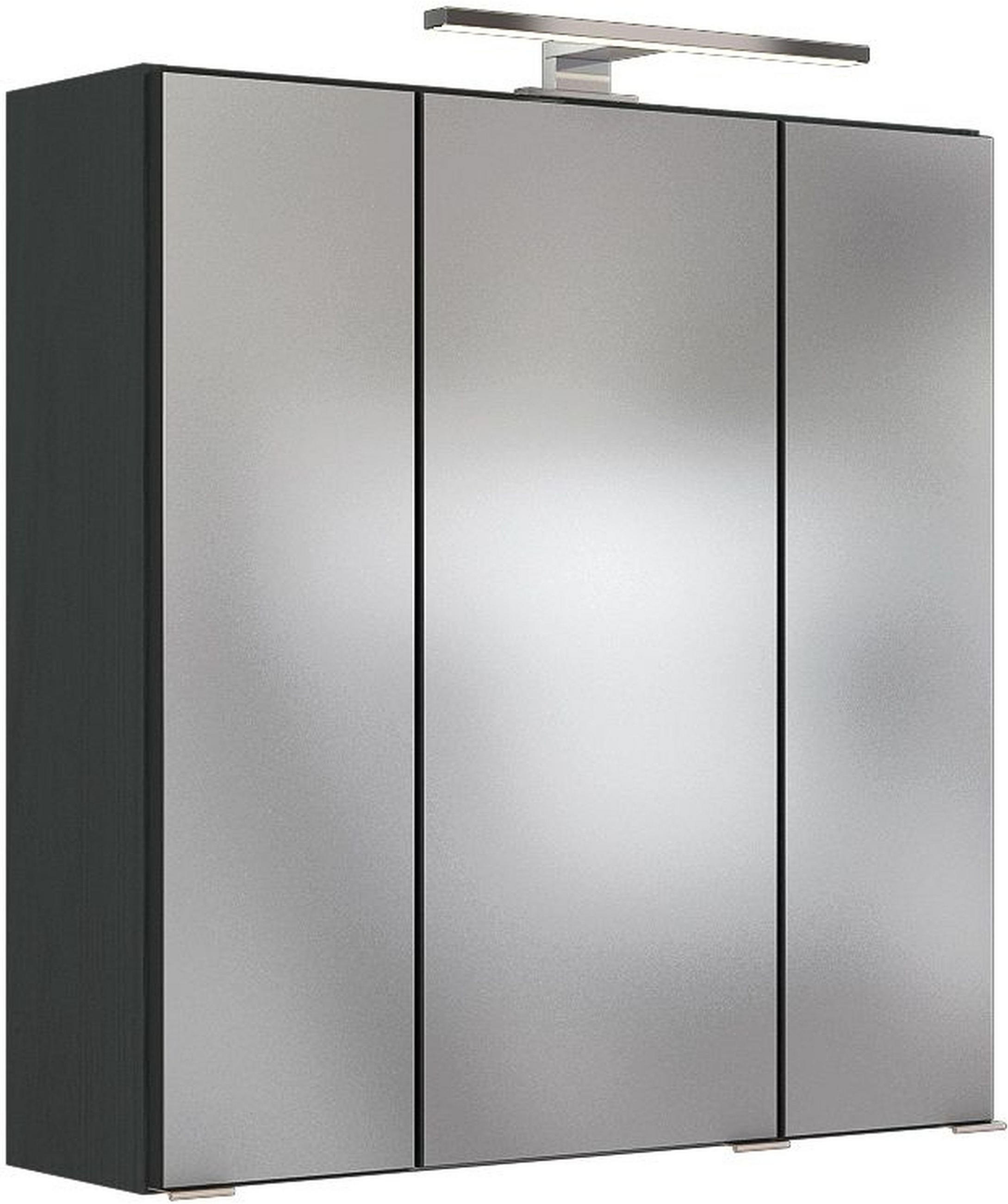 SPIEGELSCHRANK 60/66/20 cm  - Chromfarben/Grau, Design, Glas/Holzwerkstoff (60/66/20cm) - Held
