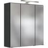 SPIEGELSCHRANK 60/66/20 cm  - Chromfarben/Grau, Design, Glas/Holzwerkstoff (60/66/20cm) - Held