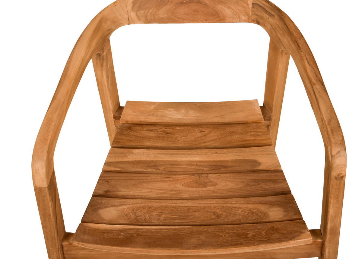GARTENSTUHL Teakholz Hellbraun, Teakfarben  - Hellbraun/Teakfarben, MODERN, Holz (54/74/54cm) - Gardenson