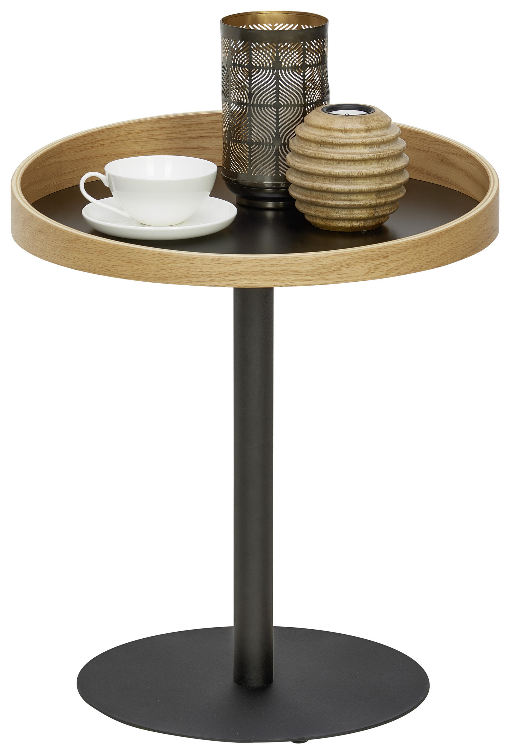 Beistelltisch in Holz, Metall, Holzwerkstoff 46/46/48,5(52,5) cm