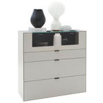 HIGHBOARD Hellgrau  121,9/121,5/45,2 cm  - Hellgrau/Schwarz, Design, Glas/Keramik (121,9/121,5/45,2cm) - Dieter Knoll