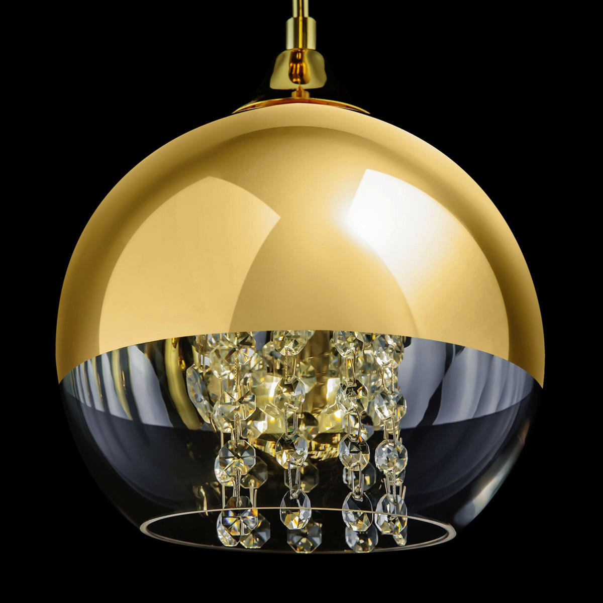 PENDELLEUCHTE  62/95/91 cm   - Goldfarben, Basics, Glas/Metall (62/95/91cm) - MAYTONI
