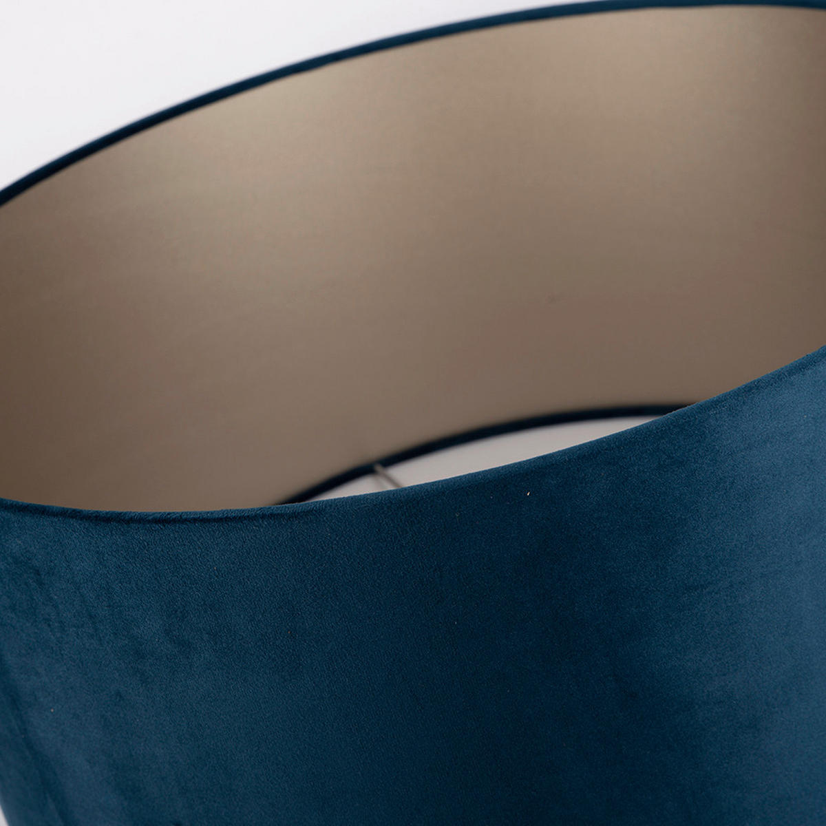 LEUCHTENSCHIRM Velour 50/25 cm   - Dunkelblau, Basics, Textil/Metall (50/25cm)
