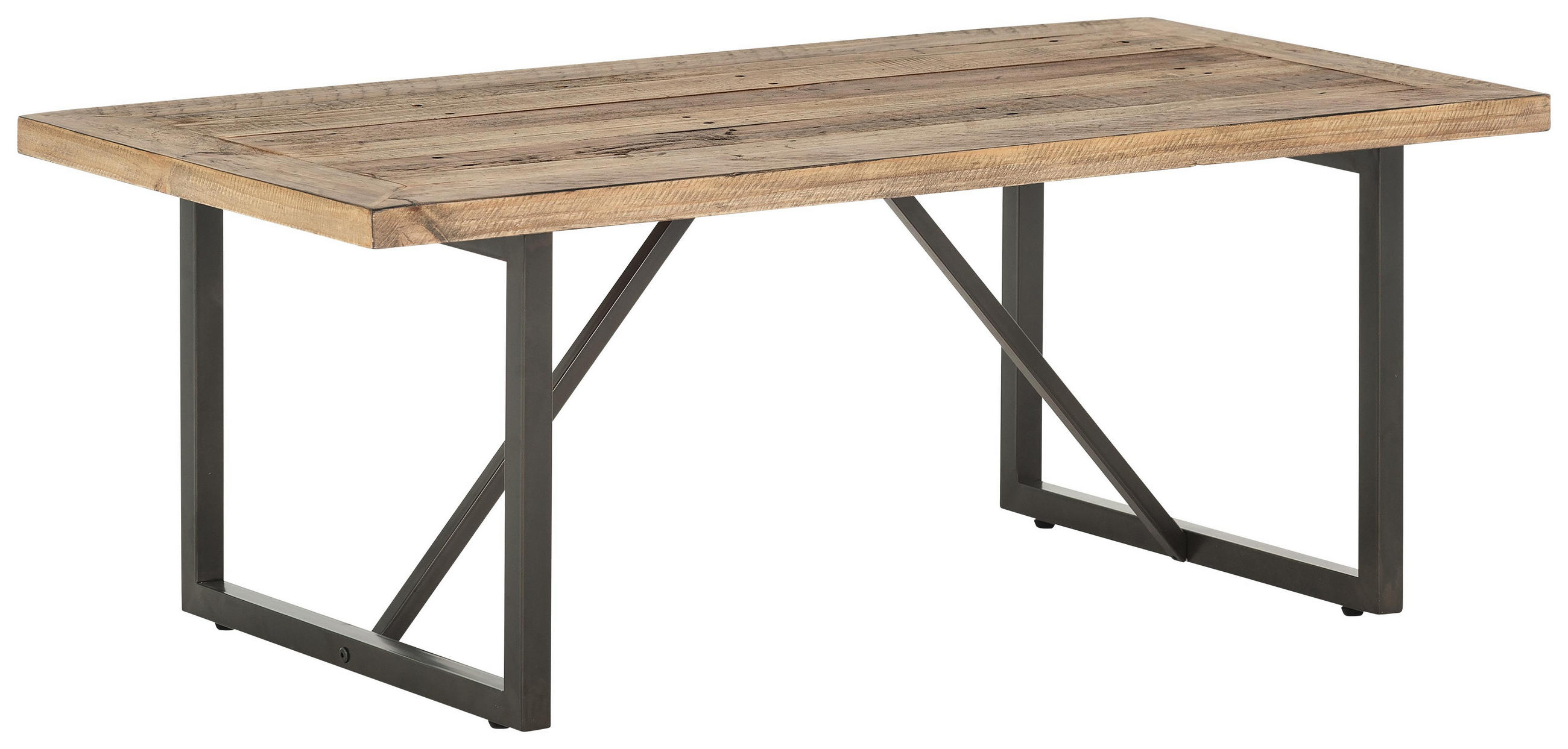 Couchtisch in Holz, Metall 120/60/45 cm