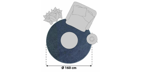 HOCHFLORTEPPICH 160 cm ATA 7000 Hellgrau - Hellgrau, Design, Textil (160cm) - Novel
