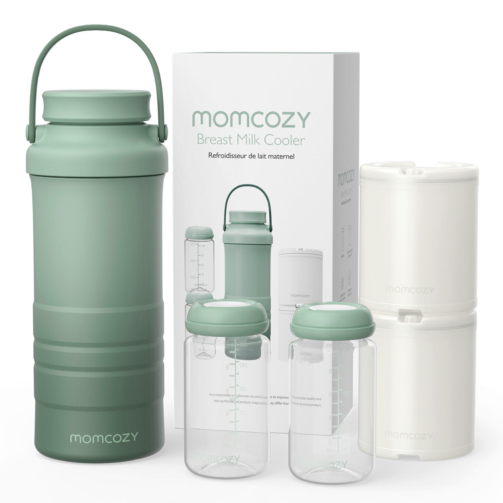 BABYKOSTWÄRMER  - Hellgrün, Basics, Kunststoff (13,7/31,8/12,8cm) - Momcozy