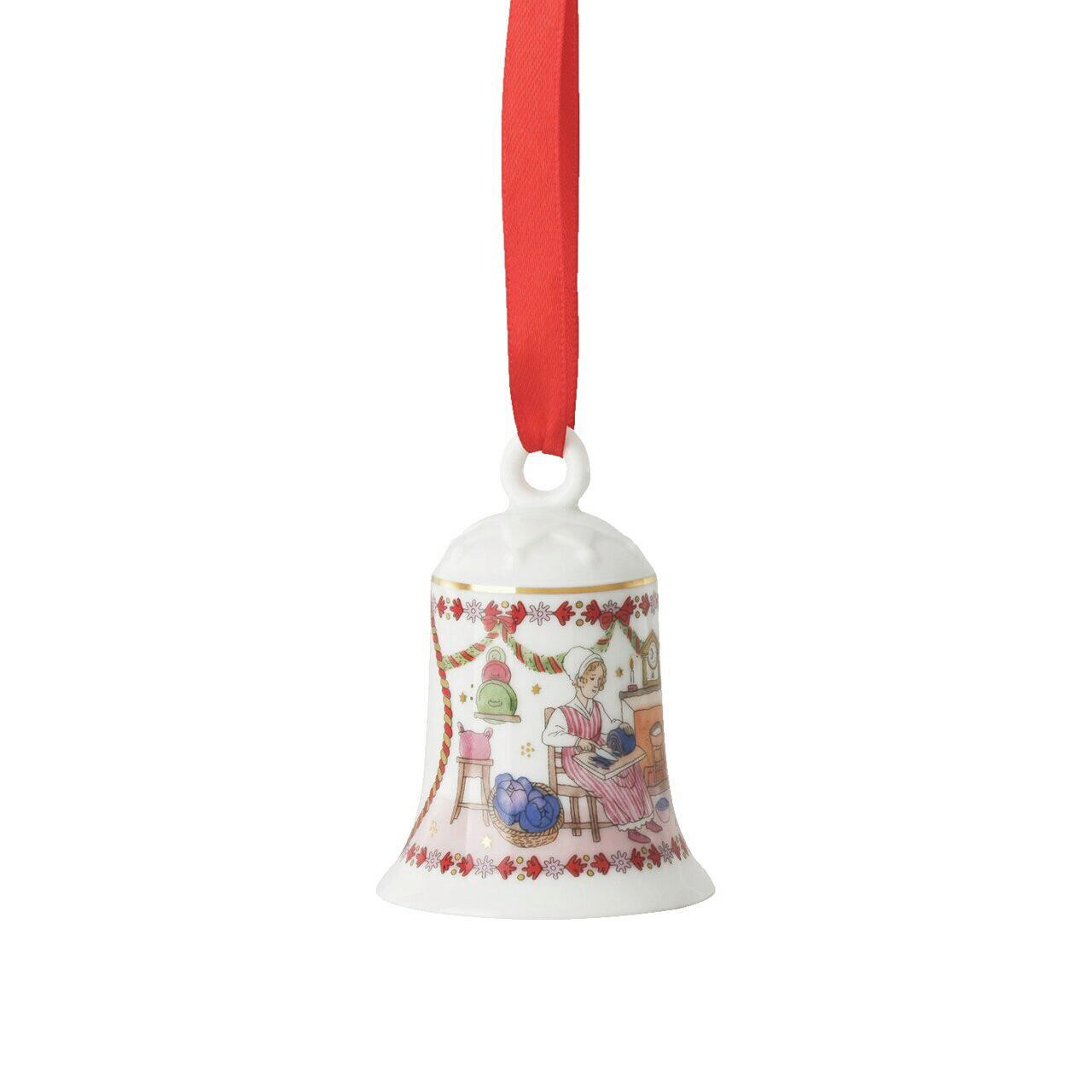 CHRISTBAUMANHÄNGER Porzellanglocke - Weihnachtsglocke 26  - Multicolor, Basics, Keramik (7,5cm) - Hutschenreuther