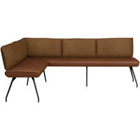 ECKBANK 155/215 cm Mikrofaser Rostfarben   - Rostfarben/Anthrazit, Design, Textil/Metall (155/215cm) - Moderano