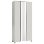 GARDEROBENSCHRANK Dieter Knoll  in 89/193/37 cm  - Eichefarben/Silberfarben, Design, Holz/Holzwerkstoff (89/193/37cm) - Dieter Knoll